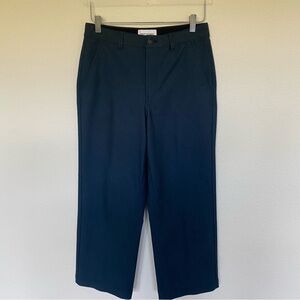Ministry of Supply Dark Navy Heather Straight Leg Trousers Pants | Sz 4
